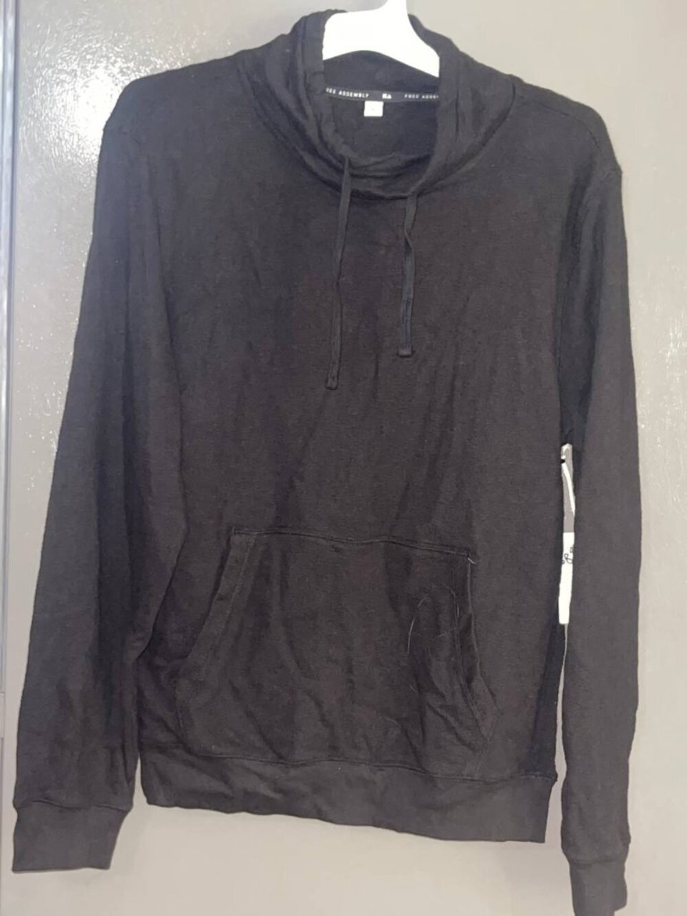 Men's Cowl Neck Shirt Black S